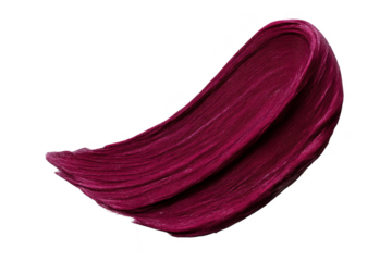 Vibrant magenta hair dye swatch isolated on a transparent background