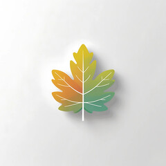Autumn Leaf Gradient Color Illustration