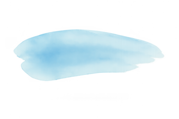 Abstract blue watercolor paint brush stroke isolated on transparent background