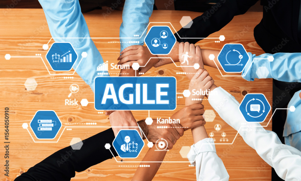 Poster this image captures a diverse group united in a collaborative effort using digital tools, symbolizin