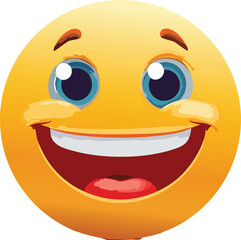Hilarious Laughing Emoji Rolling Its Eyes in Amusement