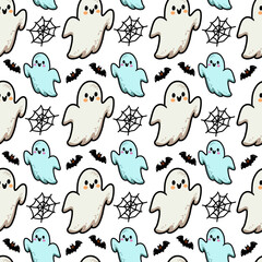 Halloween Pattern Collection – Seamless Spooky and Cute Designs with Pumpkins, Ghosts, Witches, Bats, and Trick-or-Treat Elements