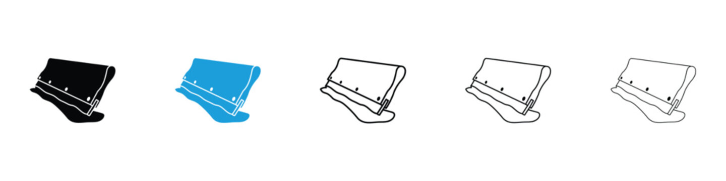 Print screen icon in Editable stroke and solid flat vector pack