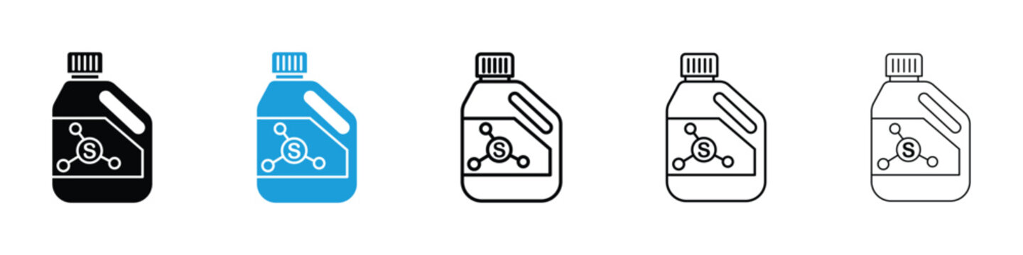 Solvent icon in Editable stroke and solid flat vector pack