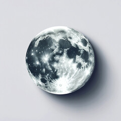 Celestial Sphere Moon Illustration, Night Sky Art