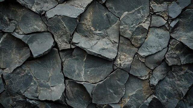 Dark gray, irregular stone wall texture