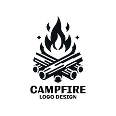 Campfire Vector Logo Design