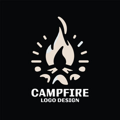 CampFire Vector Logo Design 