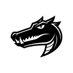 Fototapeta premium Clean minimalist vector design of an alligator's head Vector illustration