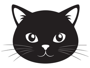 Obraz premium CAT FACE SILHOUETTE