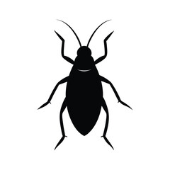 vector illustration of a booklouse silhouette