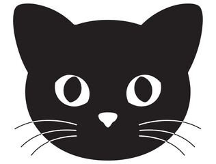 Obraz premium CAT FACE SILHOUETTE