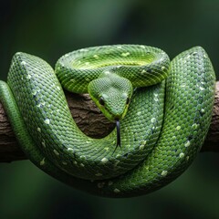 Obraz premium green snake