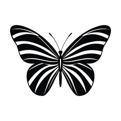 zebra longwing silhouette vector