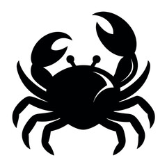 Stylized Crab Silhouette Vector Illustration of a Crustacean