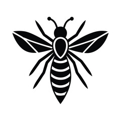 wasps silhouette vector illustration