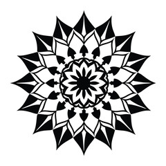 Vintage ornament silhouette vector  illustration Design on white background