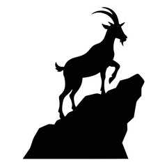 Majestic Mountain Goat Silhouette A Powerful Symbol of Strength and Resilience