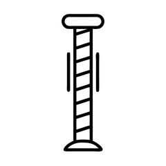 Vertical striped pole in minimalist design for Beard Icons concept  