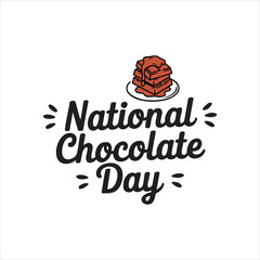 National chocolate day celebration design, chocolate dessert day event background, happy chocolate treat promotional layout, chocolate day poster for social media, Sweet chocolate-themed vector day