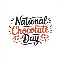 National chocolate day celebration design, chocolate dessert day event background, happy chocolate treat promotional layout, chocolate day poster for social media, Sweet chocolate-themed vector day
