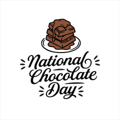 National chocolate day celebration design, chocolate dessert day event background, happy chocolate treat promotional layout, chocolate day poster for social media, Sweet chocolate-themed vector day