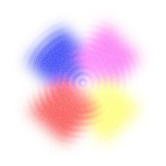 Vibrant Neon Glow Mosaic with Rippled Color Blobs and  Abstract Effect PNG