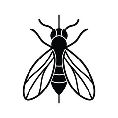 fruit fly silhouette vector illustration
