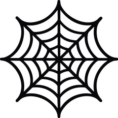 Spider web vector black silhouette print design