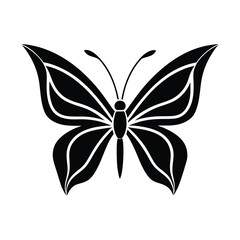 butterfly silhouette on a white background