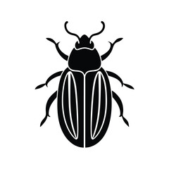 beetle silhouette vector