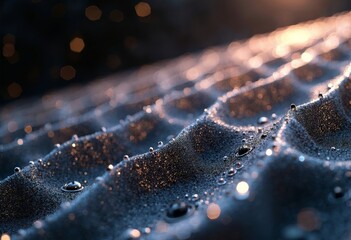 The shimmering texture of the water surface