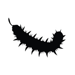 vector illustration of a armyworm silhouette