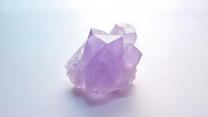 Fototapeta premium amethyst quartz on beautiful pastel background top view