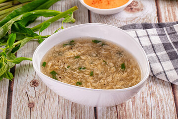 Hot Asian crab meat soup