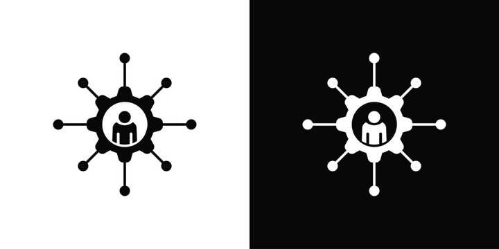 Multi channel icon silhouette vector in black colors. flat symbol logo design style