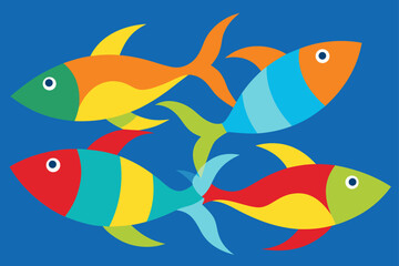 Naklejka premium vector illustration of a tropical fish