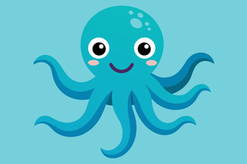 Obraz premium funny octopus cartoon