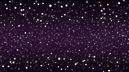 Abstract dark purple background with many scattered white dots creating a bokeh effect.