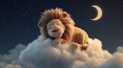 lion in the night.