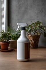 Spray Bottle Near Window and Plants