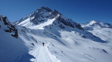 swiss alps in winter