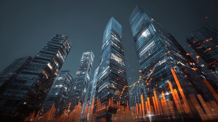 night view of the city.