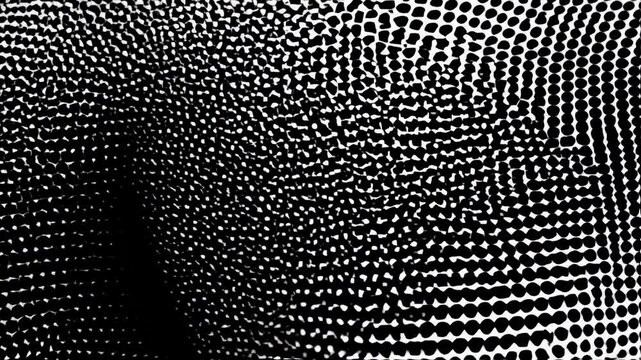 Abstract Halftone Dot Pattern Background in Monochrome Gradient