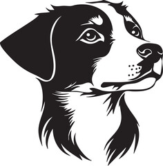 silhouette of a dog portrait