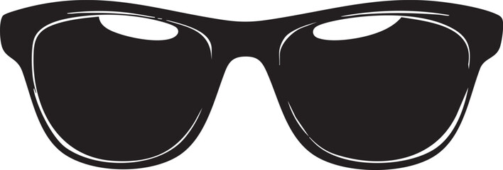 black silhouette of sunglasses - vector illustration