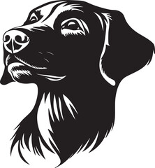 silhouette of a dog portrait