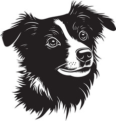 silhouette of a dog portrait