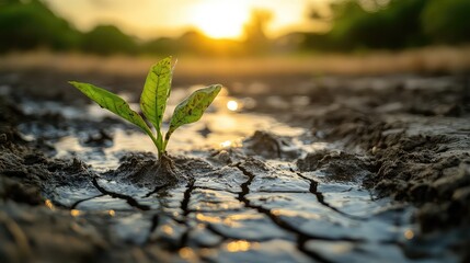 Water Scarcity Awareness: Drought conditions, freshwater shortage, conservation efforts, sustainable water use, climate change effects, agricultural impact, global crisis, resource management