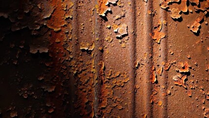 Close up of textured rusty corroded metal with peeling paint detail, abstract rust and corrosion backdrop, weathered surface. Rust background, metal texture. - Powered by Adobe